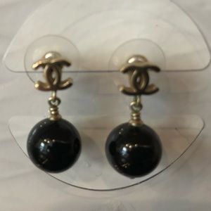 Authentic CHANEL post earrings